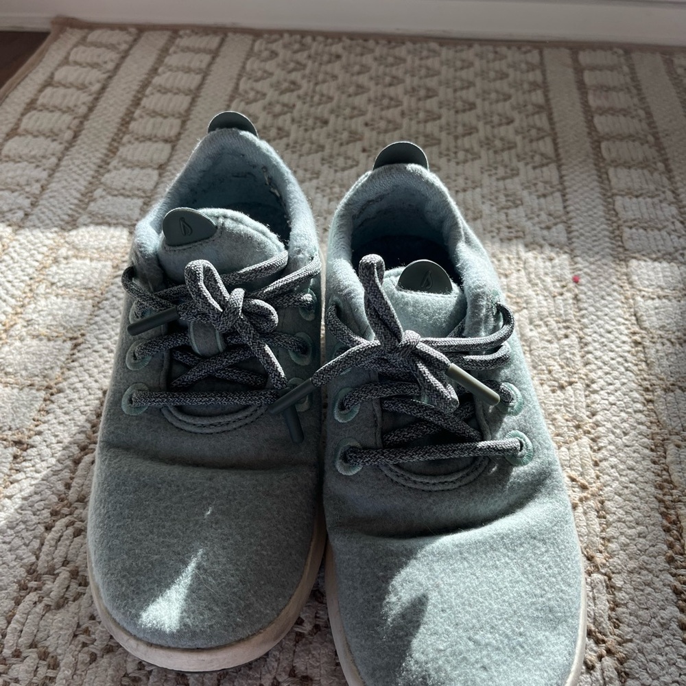 Allbirds Light Green Blue Wool Runners